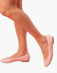 Livia Leather Ballet Flat Shoes - Blush Pink