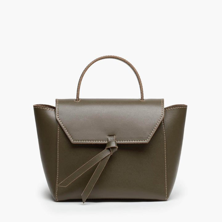 mini satchel bag olive green leather crossbody purse