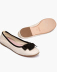 Grace Leather Ballet Flat - Beige