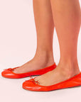 Lily Foldable Ballet Flat - Orange
