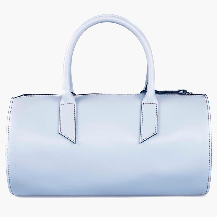 Gio Leather Duffle Bag - Sky Blue