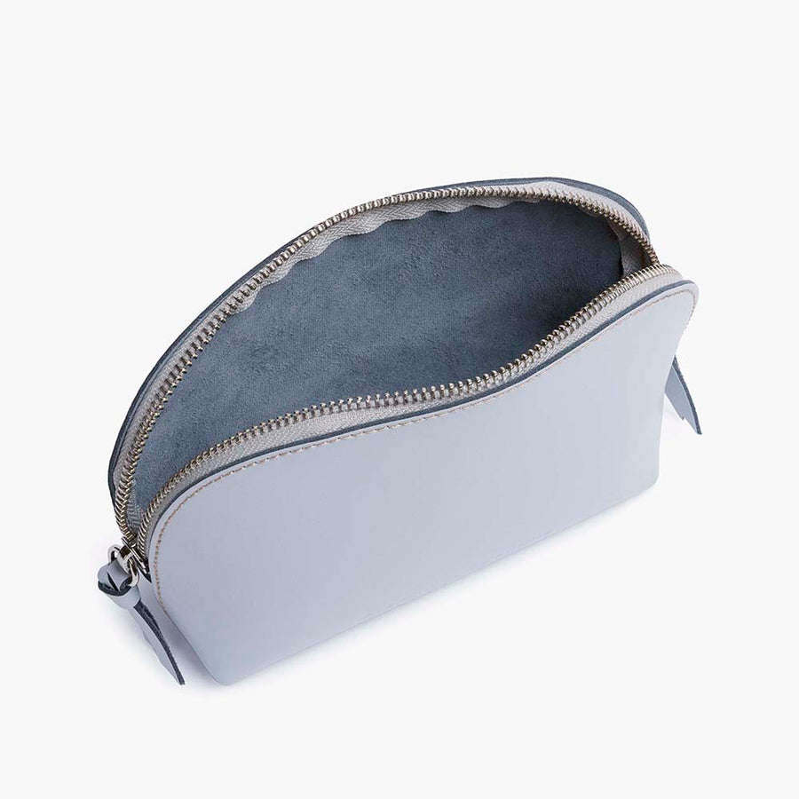 Store All Leather Pouch - Sky Blue