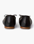 Livia Leather Ballet Flat Shoes - Black