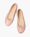 Livia Leather Ballet Flat Shoes - Blush Pink