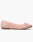 Livia Leather Ballet Flat Shoes - Blush Pink