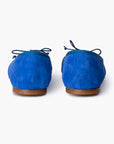 Livia Suede Leather Ballet Flat Shoes - Cobalt Blue