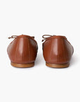 Livia Leather Ballet Flat Shoes - Saddle