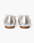 Livia Leather Ballet Flat Shoes - Silver
