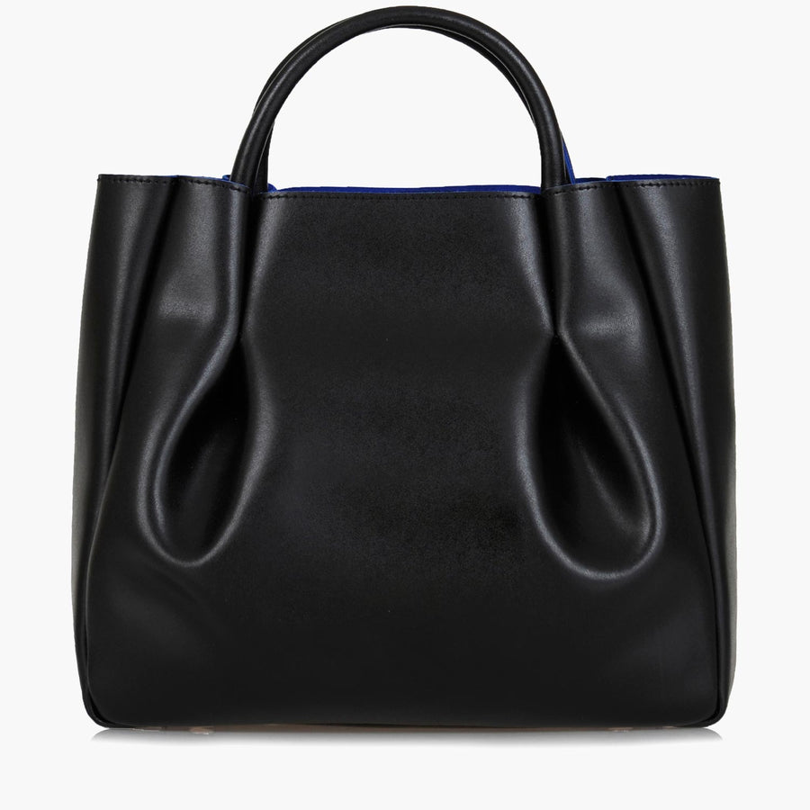 Amalfi Large Leather Tote Bag Black