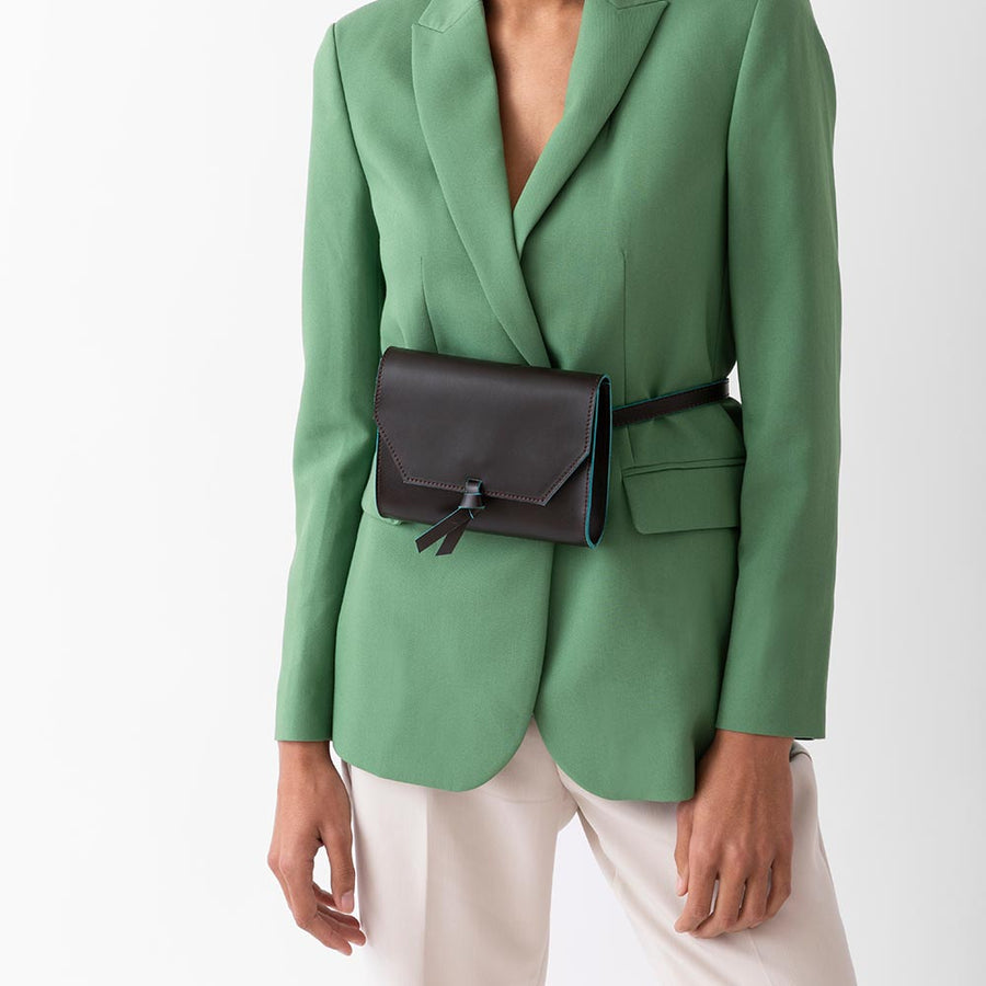 NEO Crossbody Bag Leather - Tan With Raffia Belt – Fizzy Goblet