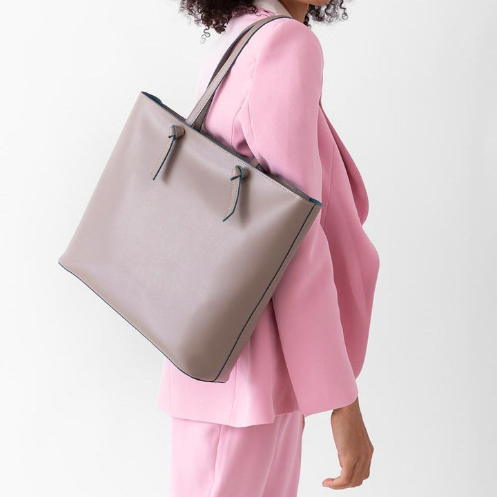 Luxury Leather Tote Bag  Off White – M.I.L.A. made in Los Angeles