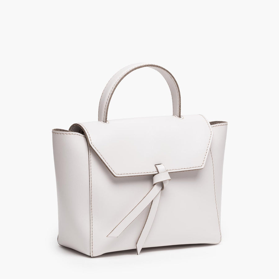 mini satchel bag cream white leather crossbody purse