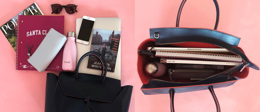 what fits inside the loren work tote bag by Alexandra de Curtis