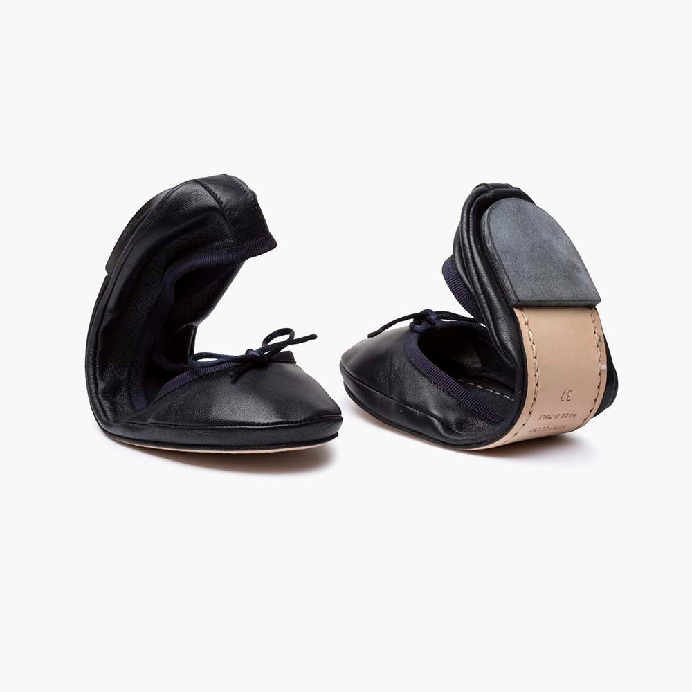 Lily Foldable Ballet Flat - Navy