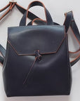 Bellagio Mini Leather Backpack - Navy