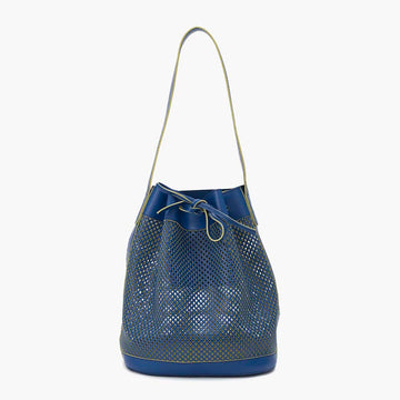 Embellished leather mini Santina bucket bag