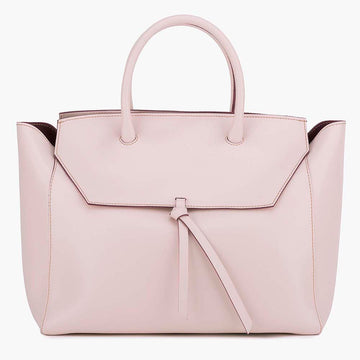 Loren Large Leather Tote Bag - Blush Pink