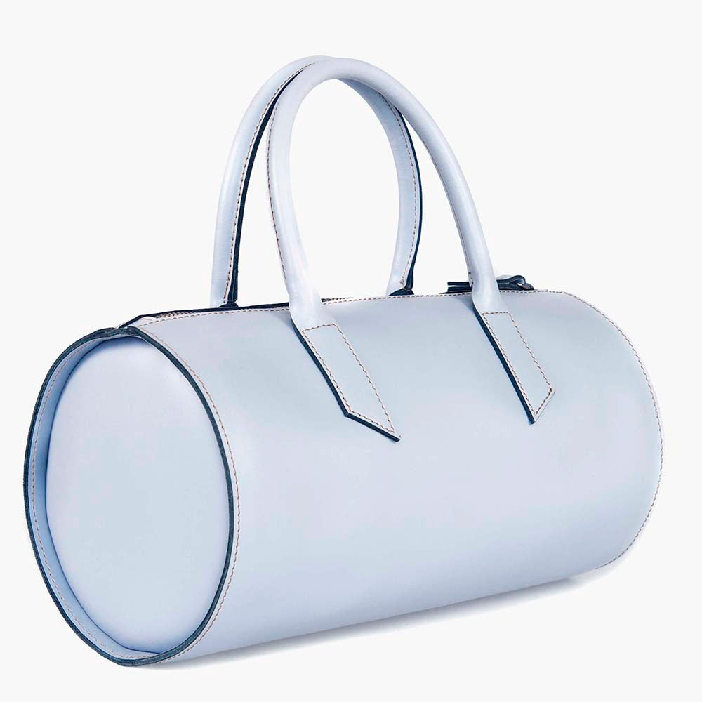 Gio Leather Duffle Bag - Sky Blue — ALEXANDRA DE CURTIS