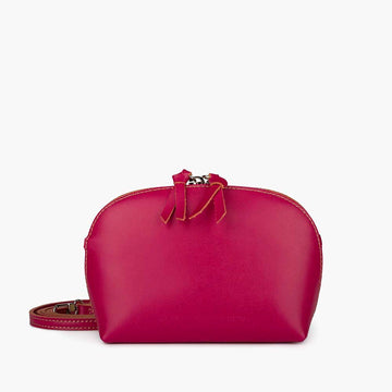 Micro Mini Leather Crossbody Bag - Pink