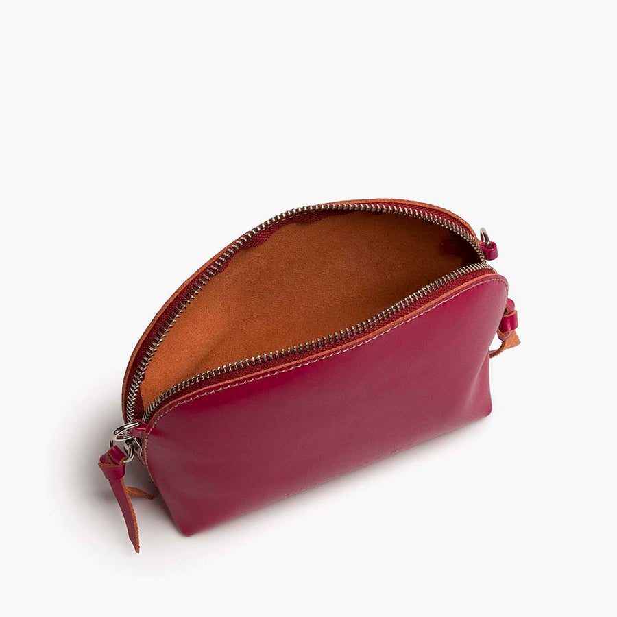 Micro Mini Leather Crossbody Bag - Pink