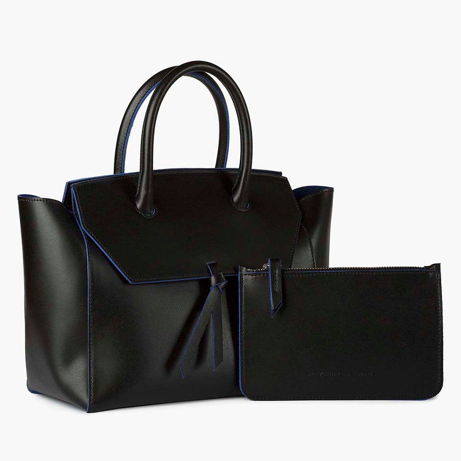 Loren Midi Leather Tote Bag - Fango by Alexandra de Curtis