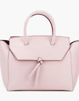 Loren Midi Leather Tote Bag - Blush Pink