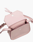 Mini Saddle Leather Crossbody Bag - Blush Pink