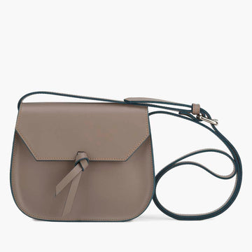 Mini Saddle Leather Crossbody Bag - Fango
