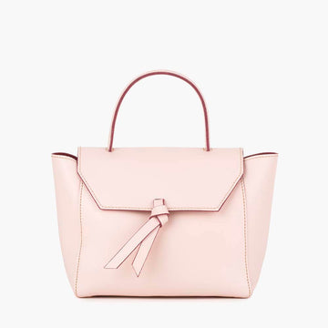 Siena Mini Leather Satchel Crossbody Bag - Blush Pink